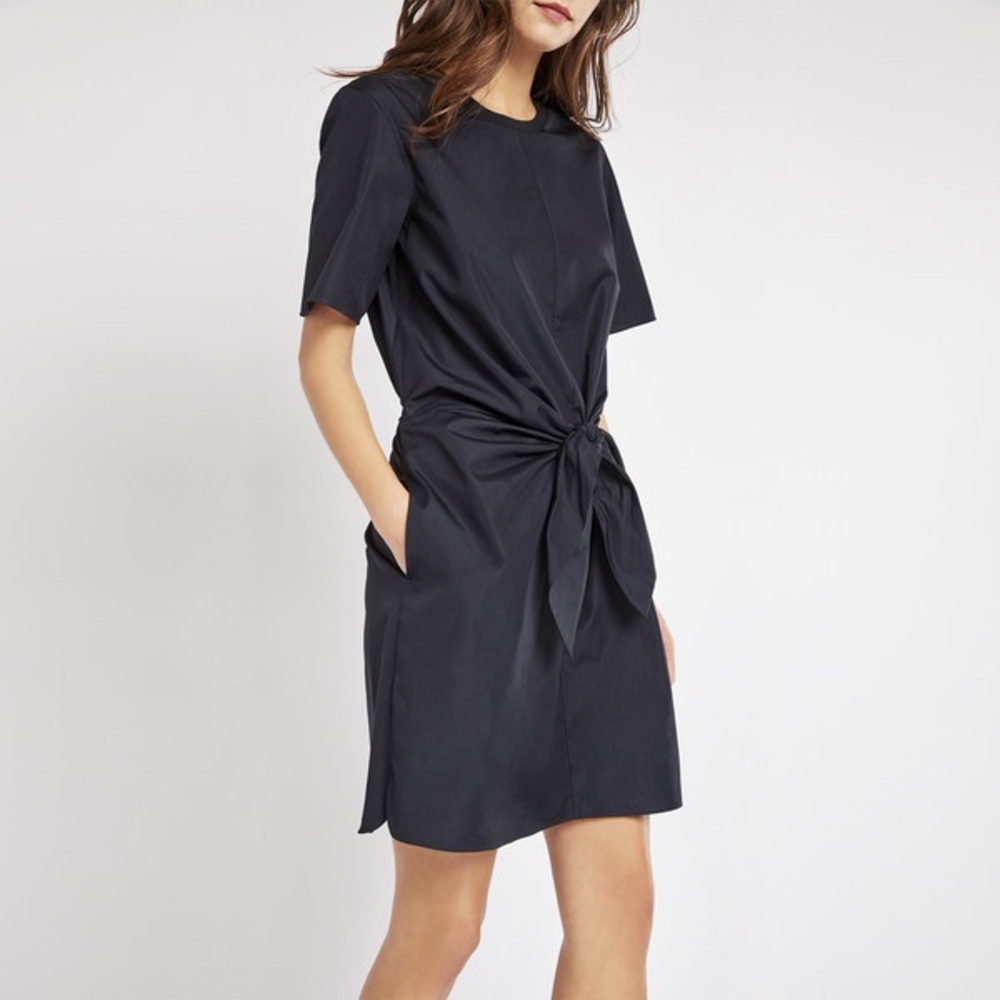 3.1 Phillip Lim Short Sleeve Knot Cotton Dress